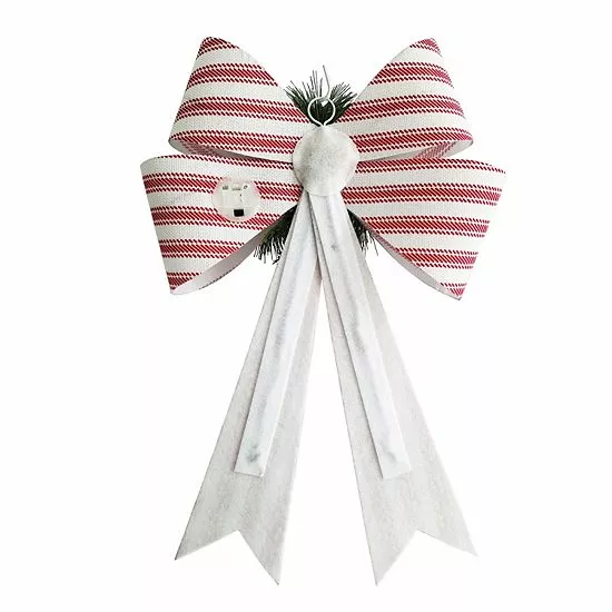 St. Nicholas Square® LED Fa La La Bow Christmas Ornament 3 St. Nicholas Square® LED Fa La La Bow Christmas Ornament - Image 3