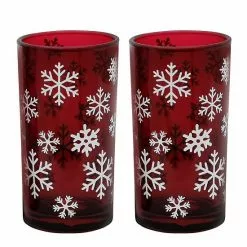 St. Nicholas Square® Yuletide Snowflake 2-pc. Highball Glass Set