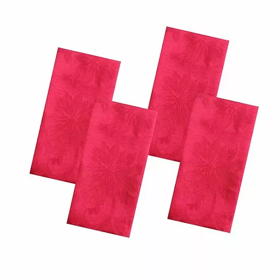 St. Nicholas Square® Poinsettia Jacquard Dinner Napkin 4-pk. 1 St. Nicholas Square® Poinsettia Jacquard Dinner Napkin 4-pk.
