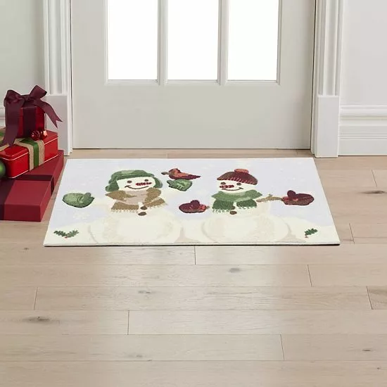 St. Nicholas Square® Snowman Duo Holiday 19.5'' X 30'' Accent Rug 2 St. Nicholas Square® Snowman Duo Holiday 19.5'' X 30'' Accent Rug - Image 2