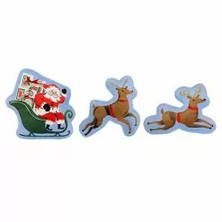 St. Nicholas Square® Shaped Santa Reindeer 3-pack Throw Pillow Set