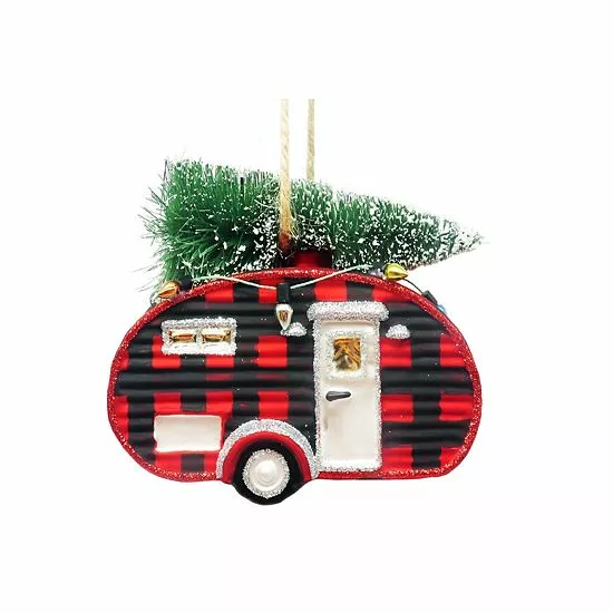 St. Nicholas Square® Plaid Camper Christmas Ornament 1 St. Nicholas Square® Plaid Camper Christmas Ornament