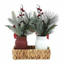 St. Nicholas Square® Artificial Poinsettia Mason Jar Table Decor -Nichola Home Decor Shop unnamed file 1437
