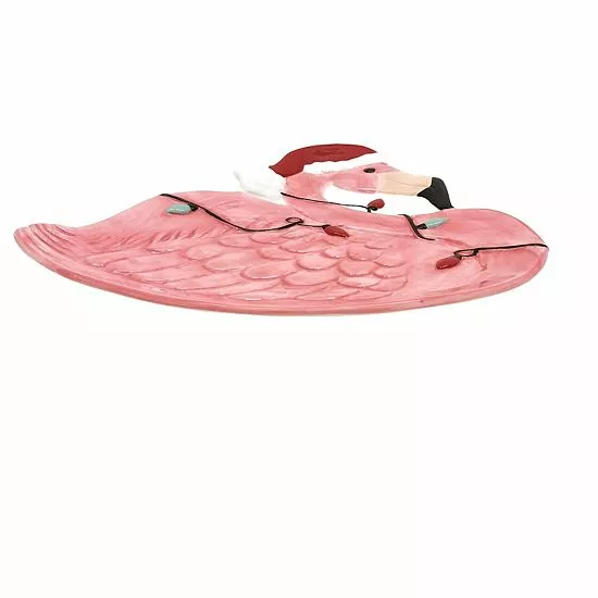 St. Nicholas Square® Memory Lane Christmas Flamingo Serving Platter 2 St. Nicholas Square® Memory Lane Christmas Flamingo Serving Platter - Image 2