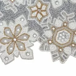 St. Nicholas Square® Beaded Snowflake Table Runner - 36" -Nichola Home Decor Shop unnamed file 156