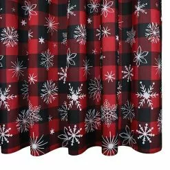 St. Nicholas Square Buffalo Check Snowflake Shower Curtain 6 St. Nicholas Square Buffalo Check Snowflake Shower Curtain -Nichola Home Decor Shop unnamed file 160