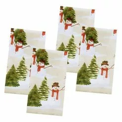 St. Nicholas Square® Yuletide Snowman Dinner Napkin 4-pk.