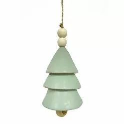 St. Nicholas Square® Porcelain With Wooded Tree Bell Christmas Ornament
