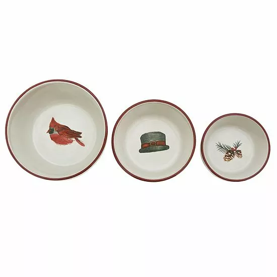 St. Nicholas Square® Yuletide 3-pc. Nesting Bowl Set 5 St. Nicholas Square® Yuletide 3-pc. Nesting Bowl Set - Image 5