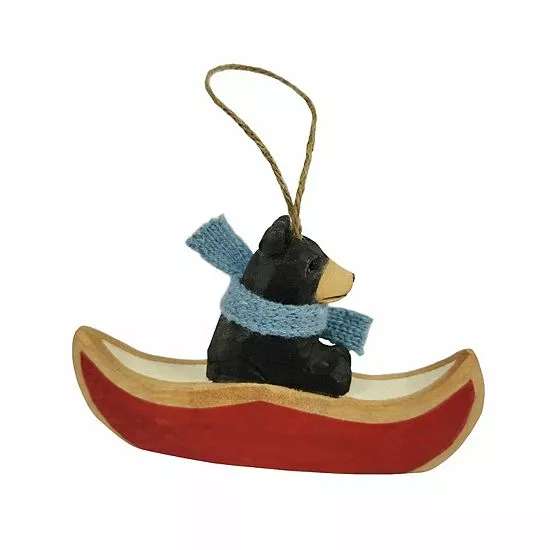 St. Nicholas Square® Canoeing Bear Christmas Ornament 2 St. Nicholas Square® Canoeing Bear Christmas Ornament - Image 2