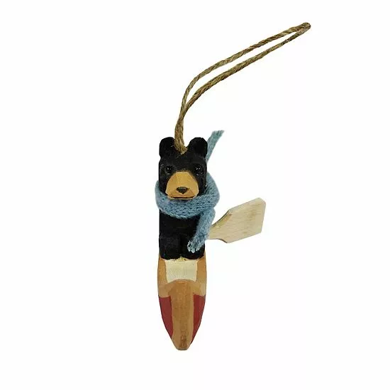 St. Nicholas Square® Canoeing Bear Christmas Ornament 3 St. Nicholas Square® Canoeing Bear Christmas Ornament - Image 3