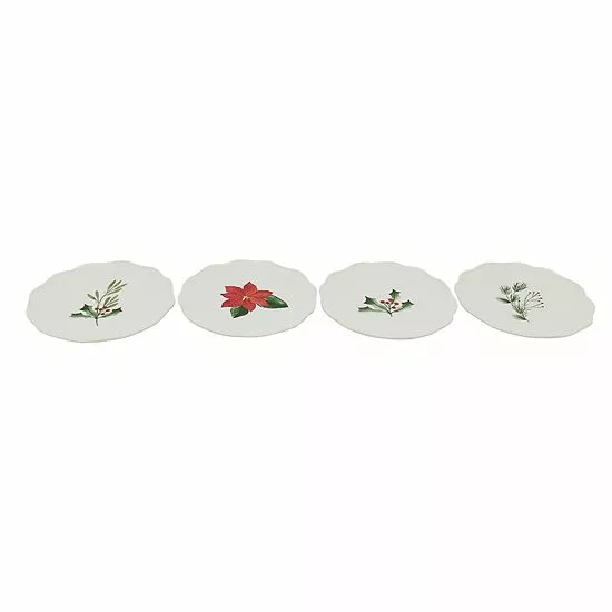 St. Nicholas Square® Humble Estate 4-pc. Appetizer Plate Set 2 St. Nicholas Square® Humble Estate 4-pc. Appetizer Plate Set - Image 2