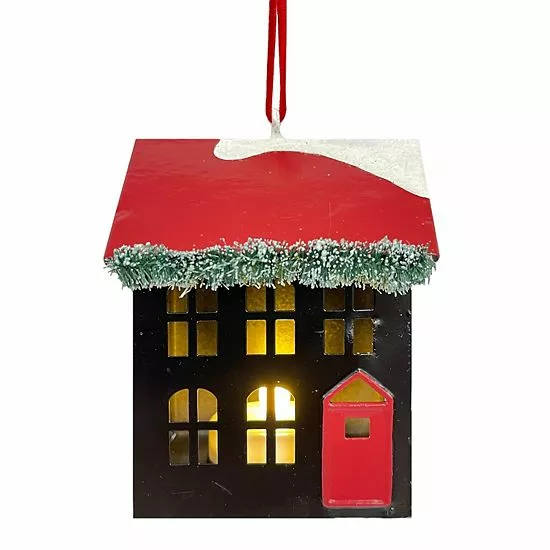St. Nicholas Square® LED Black House Christmas Ornament 1 St. Nicholas Square® LED Black House Christmas Ornament