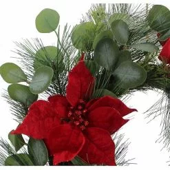 St. Nicholas Square® Artificial Red Poinsettia Greenery Wreath -Nichola Home Decor Shop unnamed file 2131