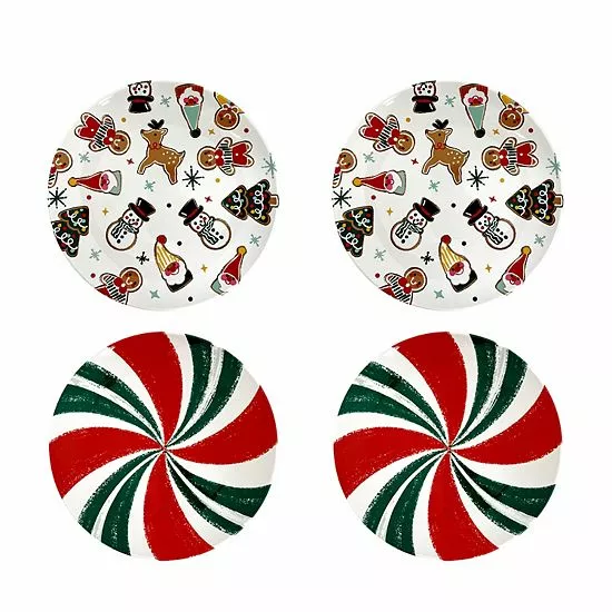 St. Nicholas Square® Merry Merry 4-pc. Salad Plate Set 1 St. Nicholas Square® Merry Merry 4-pc. Salad Plate Set