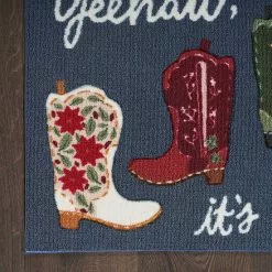 St. Nicholas Square® Yeehaw, It's Christmas Holiday 19.5'' X 30'' Accent Rug -Nichola Home Decor Shop unnamed file 2180