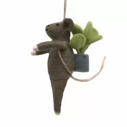 St. Nicholas Square® Felted Wool Garden Mouse Christmas Ornament -Nichola Home Decor Shop unnamed file 2399