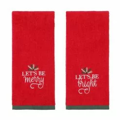 St. Nicholas Square® Holiday Season Hand Towel 2-pack Set Green Hats -Nichola Home Decor Shop unnamed file 246