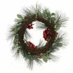 St. Nicholas Square® Artificial Hydrangea Pine Wreath -Nichola Home Decor Shop unnamed file 2496