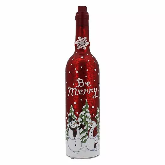 St. Nicholas Square® Be Merry LED Wine Bottle Table Decor 2 St. Nicholas Square® Be Merry LED Wine Bottle Table Decor - Image 2