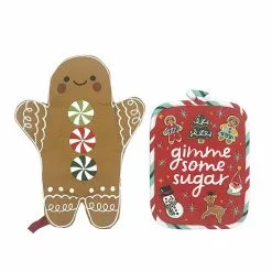St. Nicholas Square® Gingerbread Oven Mitt & Pot Holder Set