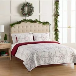 St. Nicholas Square® Embroidered Poinsettia Quilt Set With Shams -Nichola Home Decor Shop unnamed file 613