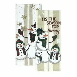 St. Nicholas Square® Snowman Family Kitchen Towel 2-pk.