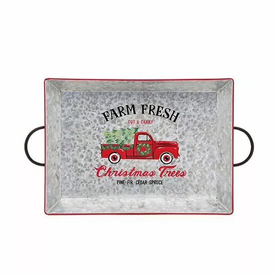 St. Nicholas Square® Humble Estate Metal Serving Tray 1 St. Nicholas Square® Humble Estate Metal Serving Tray