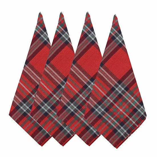 St. Nicholas Square® Tartan Plaid Dinner Napkin 4-pk. 1 St. Nicholas Square® Tartan Plaid Dinner Napkin 4-pk.