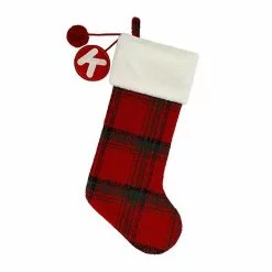St. Nicholas Square® Plaid Monogram Christmas Stocking -Nichola Home Decor Shop unnamed file 784