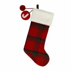 St. Nicholas Square® Plaid Monogram Christmas Stocking -Nichola Home Decor Shop unnamed file 785