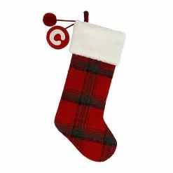St. Nicholas Square® Plaid Monogram Christmas Stocking -Nichola Home Decor Shop unnamed file 786