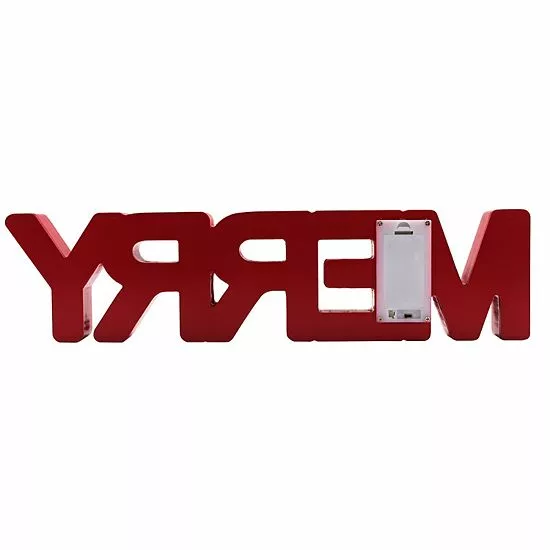 St. Nicholas Square® LED Merry Sentiment Table Decor 4 St. Nicholas Square® LED Merry Sentiment Table Decor - Image 4