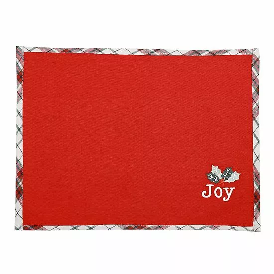 St. Nicholas Square® Joy Farmhouse Plaid Placemat 1 St. Nicholas Square® Joy Farmhouse Plaid Placemat