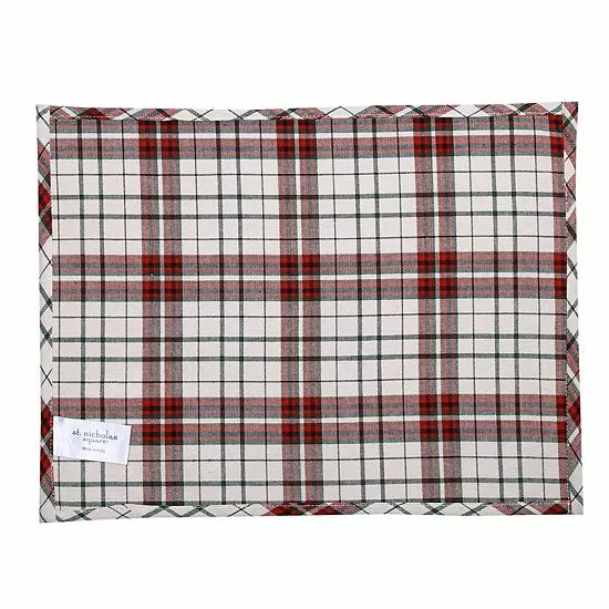 St. Nicholas Square® Joy Farmhouse Plaid Placemat 3 St. Nicholas Square® Joy Farmhouse Plaid Placemat - Image 3