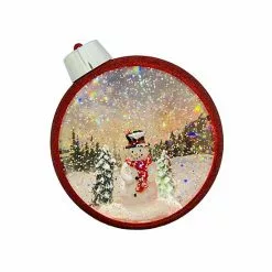 St. Nicholas Square® LED Shimmer Snowman Ornament Spinning Water Table Decor