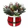 St. Nicholas Square® Santa Basket Artificial Branches Berries Table Decor