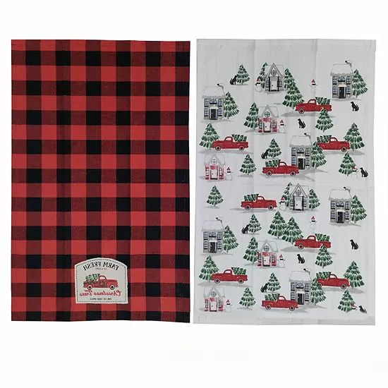 St. Nicholas Square® Farm Fresh Truck Tea Towel 2-pk. 2 St. Nicholas Square® Farm Fresh Truck Tea Towel 2-pk. - Image 2